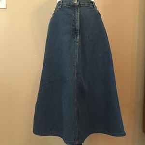 Roaman's Maxi Denim Skirt Modest